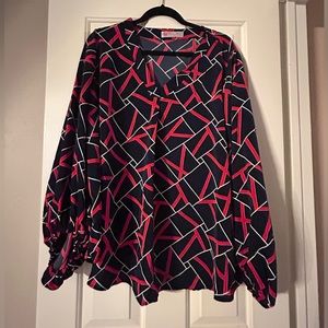Buenos niños blue/red geometrical figures with wide sleeves size XXL